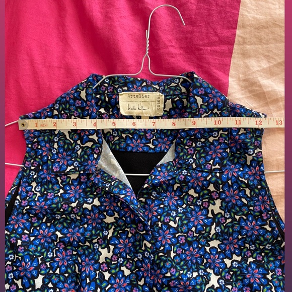 NICOLE MILLER Floral Sleeveless Shirt Dress - Picture 8 of 9